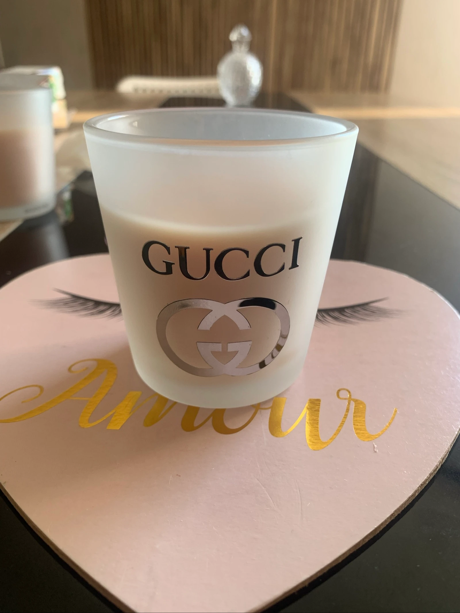Bougie deco emballée 